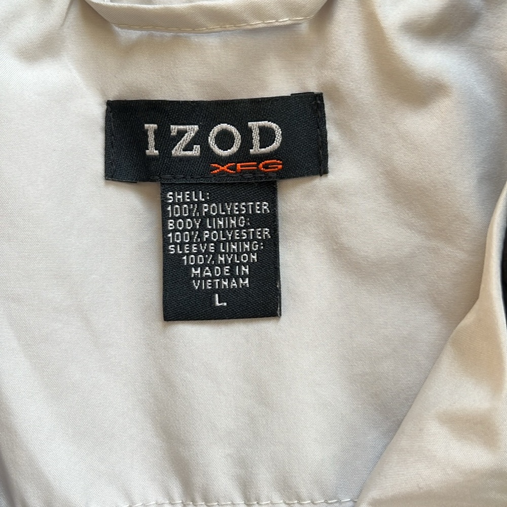 Izod X.F.G. light tan pullover windbreaker - Picture 9 of 13
